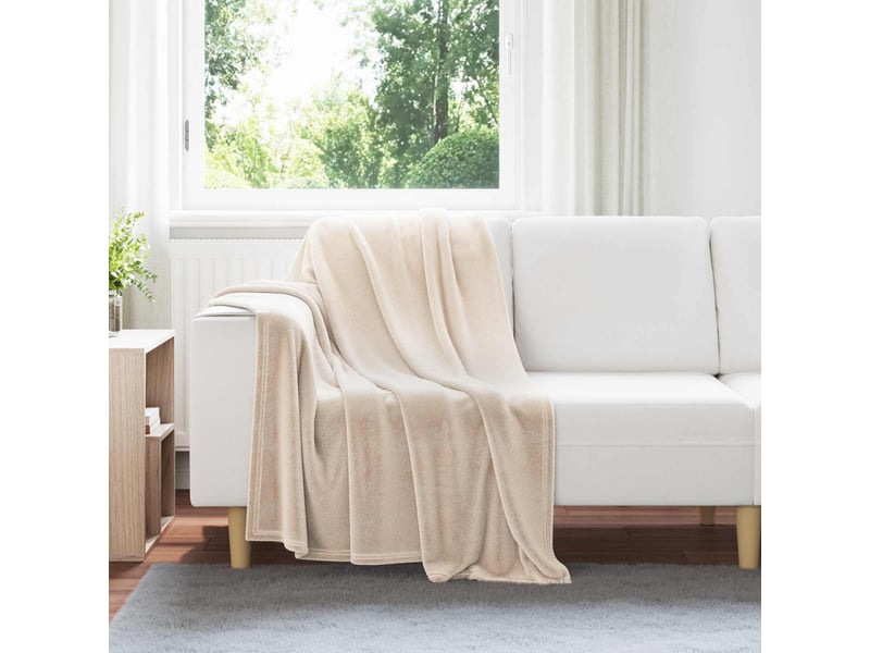Couverture jetée de canapé 6 pcs beige 130x150 cm 2.98 kg polaire - Conforama B