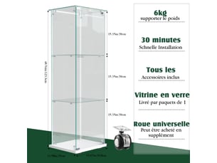 Vitrine coloris blanc - x
