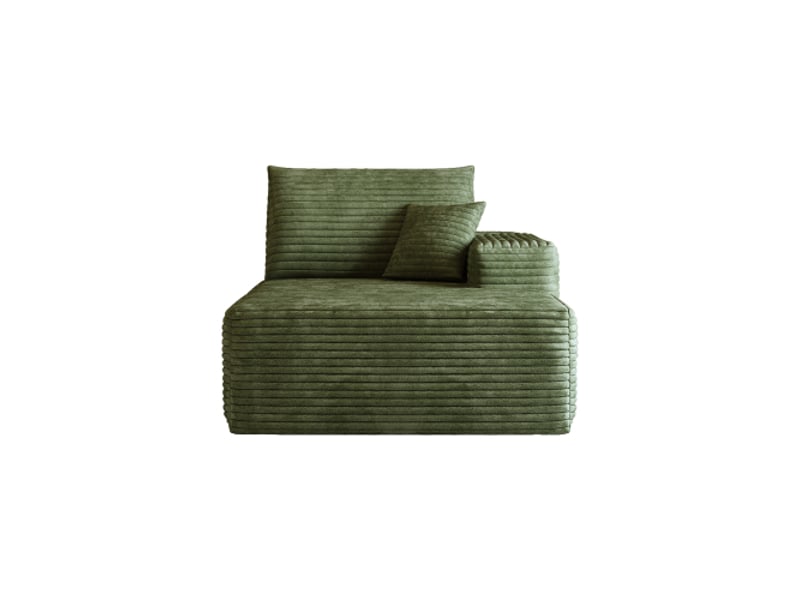  Canapé-lit vert y165-r – canapé d’appoint convertible, orientation droite  - Conforama D