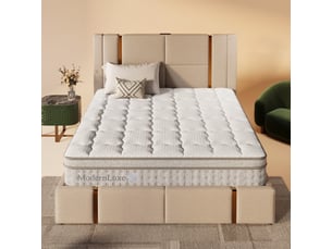 Matelas 180x200 cm <strong>CHICFURN</strong> <strong></strong> Ressorts ensachés + mousse soutien Medium épaisseur 25 cm