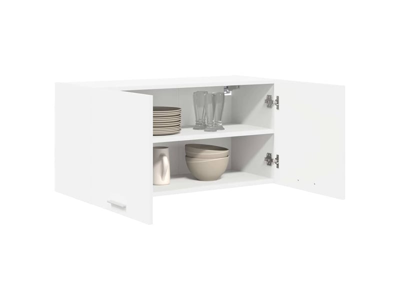  Meuble de rangement cuisine, armoire suspendue blanc 80x31x40cm bois d'ingénierie  - Conforama C