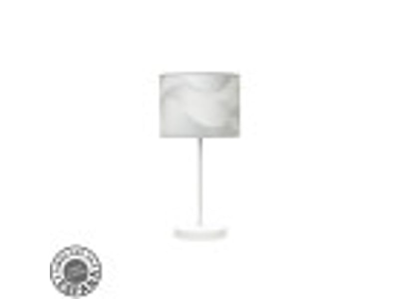  Fabrilamp moda lampe à poser blanc gris, abat-jour textile motif vagues grises, 1 x e14, 42 cm 212470031 - Conforama B