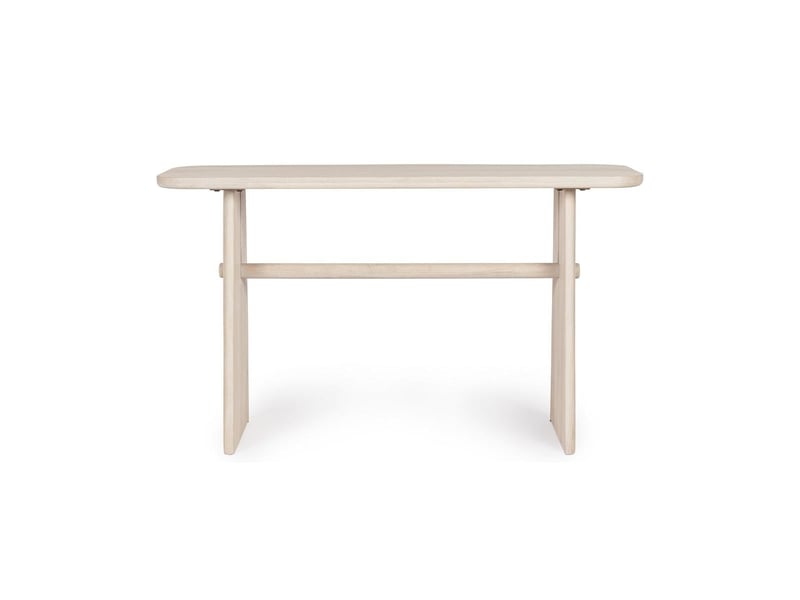  Console d'entrée moderne en bois de manguier 135x45x78 elisheva bizzotto  - Conforama B