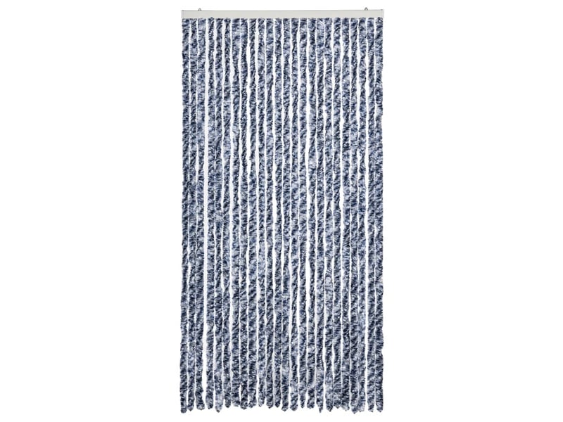  Rideau anti-mouches, moustiquaire bleu et blanc 100x230 cm chenille cf43514  - Conforama C
