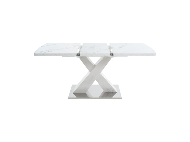 Table à manger extensible 160 x 80 cm en mdf et métal - Conforama D