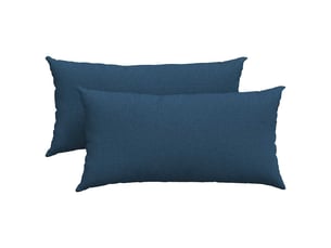 Lot de 2 coussins de canapé, coussins décoratifs tissu bleu 80 x 40 cm cf58781