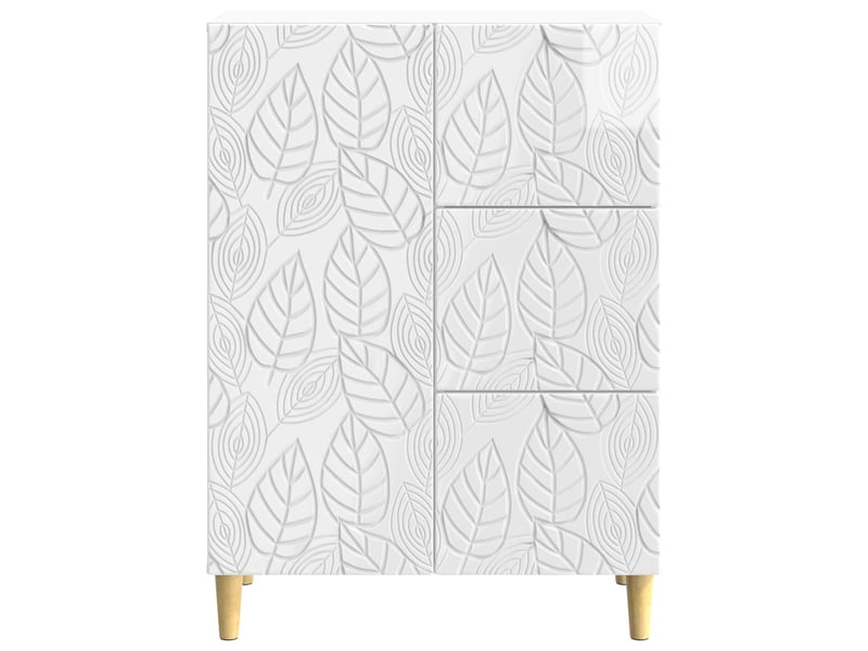 Buffet - bahut - meuble de rangement blanc brillant 66 x 34,5 x 90 cm bois d'ingénierie - Conforama E