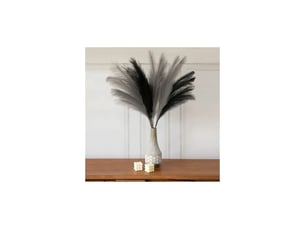 Grande herbe de pampa gris faux 5 tiges extra moelleux faux 70cm bouquet de fleurs plume salon home decor boho home decor grand vase table fleur mariage, gris