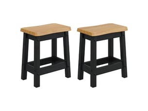 Tabouret de bar, chaise de bar ekai 2 pc noir 40x29x45,5 cm