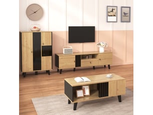 Meuble tv coloris bicolore 170 cm <strong>DESMIU</strong>  <strong></strong>