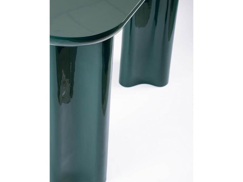  Console design laquée bleu emeraude 120cm emeralda  - Conforama D