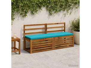 Lot de 2 coussins de banc, coussins d'assise soest 100 % polyester turquoise cf56849