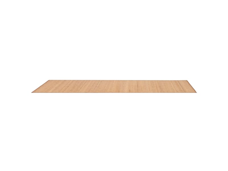 Tapis en bambou, tapis de salon,bain, tapis de couloir effet lavé 80x300 cm marron orwe31428 meuble pro  - Conforama C