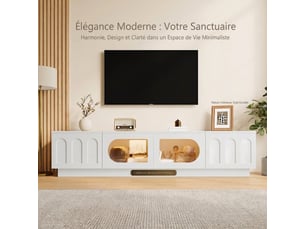 Meuble tv coloris noir 200 cm