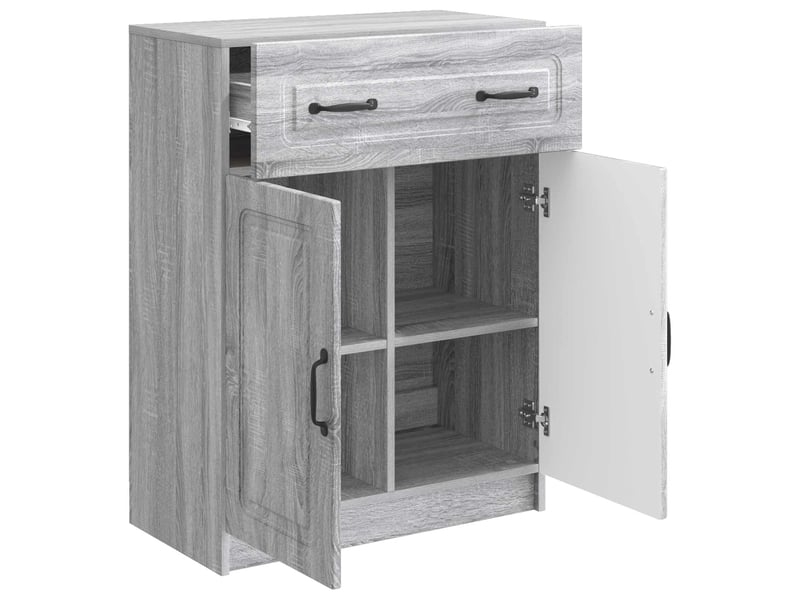  Buffet - bahut - meuble de rangement sonoma gris 66 x 34,5 x 87 cm bois d'ingénierie  - Conforama E