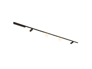 Lampes sur rail magnétique 2 m noir 2 spots et 2 boules 20w led - lyne