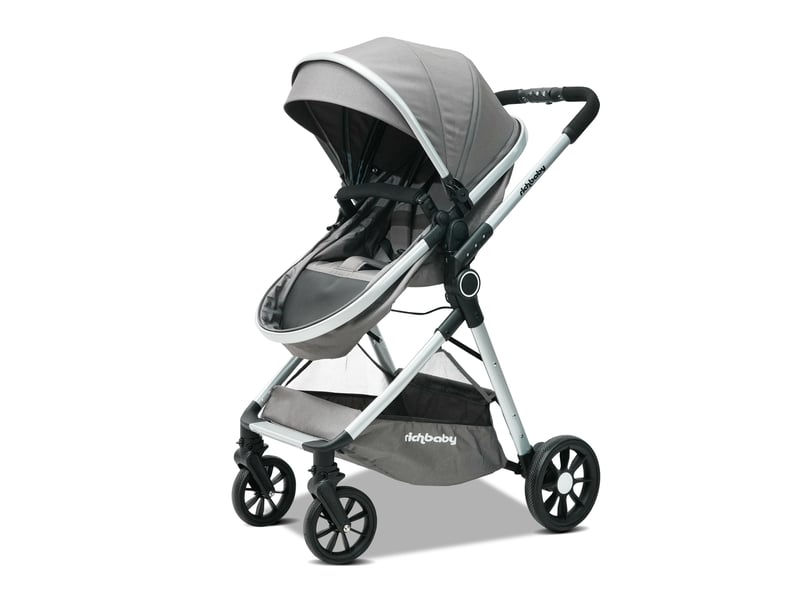  Poussette 2 en 1 80x62x103 cm réversible gris antique  - Conforama A