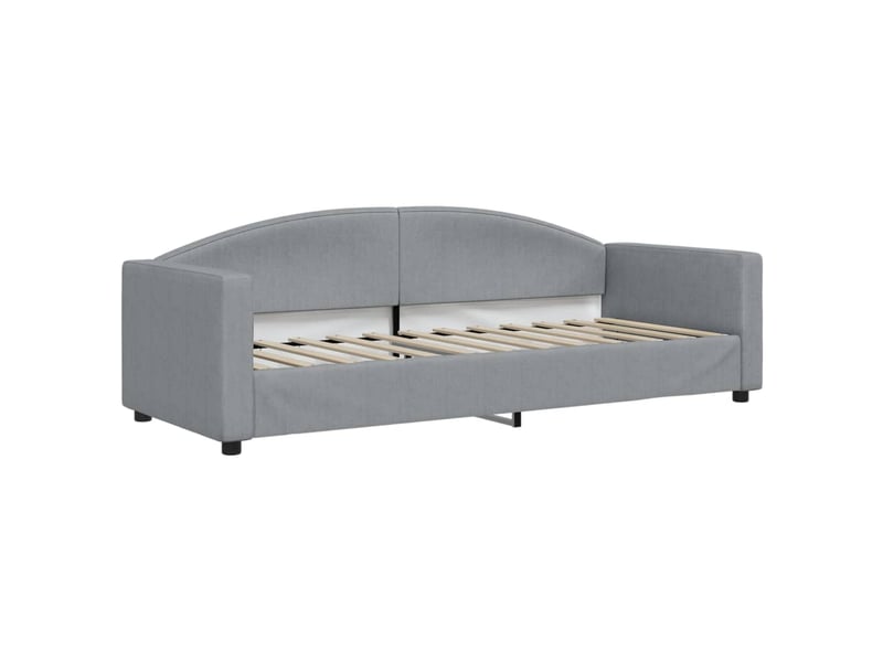  Lit simple- lit adulte -  lit de repos sans matelas gris clair 80x200 cm tissu  - Conforama A