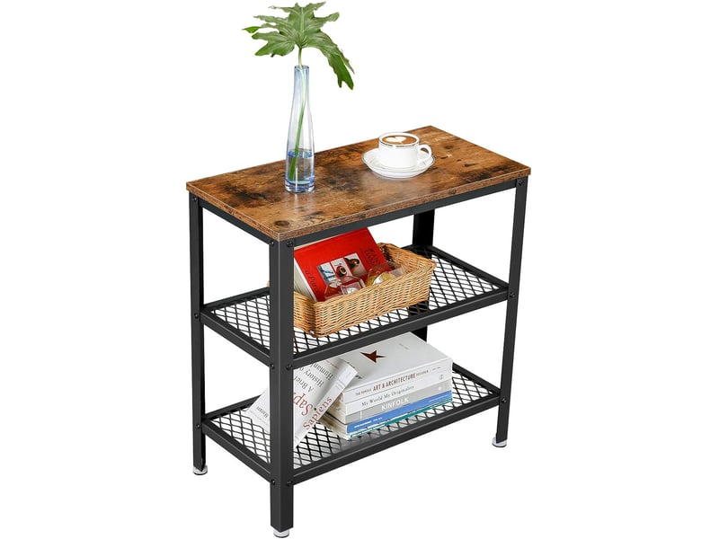  Table de chevet - leobert - brun rustiquenoir - 60 x 30 x 60 cm  - Conforama C