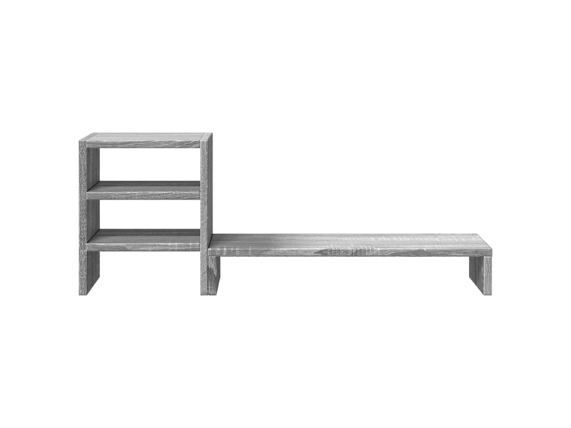  Support de moniteur table meuble bureau et organisateur de bureau bois d'ingénierie gris 02_0044956  - Conforama B