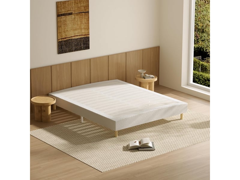  Mémoire ensemble composè, matelas en mousse 140x200x30 cm+sommier à lattes volige,9 pieds inclus,ensemble matelas et sommier  - Conforama E